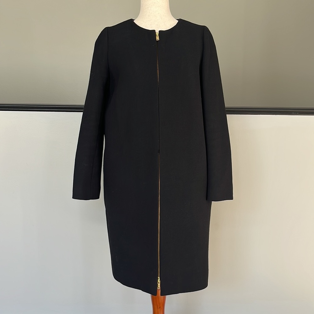 J Crew Double Cloth by Manifattura de Carmignano Collarless Jacket / Black / 4